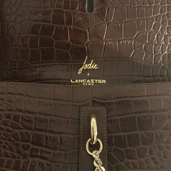 Jodie X Lancaster - crossbody bag - brown croco / gold - Picture 9 of 12